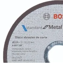 Disco de Corte Metal e Inox STD 115x1,0mm- 2608619383 - BOSCH