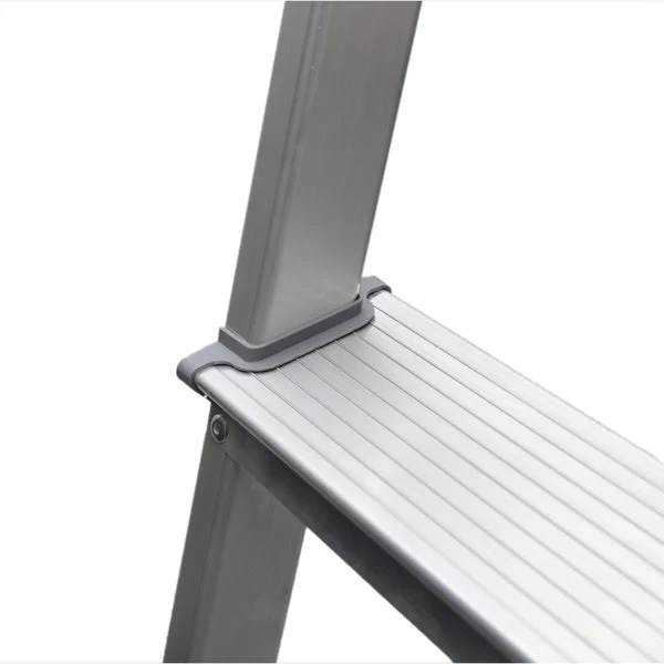 Aluminum Ladder, 5 Steps, 1.53m, 120kg, Silver and Red - Imagem 2